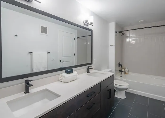 Apartment Stunning 1bd - Pool, Gym, Parking, W-d - Sleeps 4